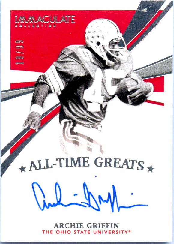 Product Archie Griffin 2021 Immaculate Collegiate All Time Greats Auto SP 18/99 Link
