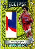 Jared Mccain RC 2024-25 Panini Obsidian Gold Eclipse Rookie Patch SP 6/10