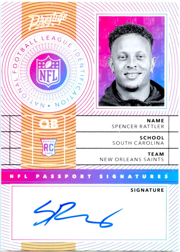 Product Spencer Rattler RC 2024 Panini Prestige Passport Rookie Auto Link