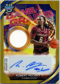 Robert Mccray V RC 2025 Bowman U Chrome Gold Game Graphs Rookie Patch Auto SP 17/50-1
