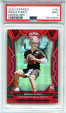 Brock Purdy RC 2022 Panini Certified Red Rookie SP 63/99 PSA 9