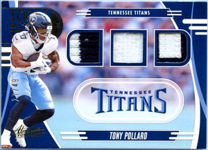 Tony Pollard 2025 Panini Absolute Tools Of The Trade Triple Patch SP 27/49