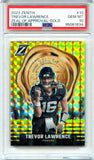 Trevor Lawrence 2023 Panini Zenith Gold Zeal Of Approval SP 6/10 PSA 10