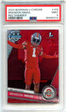 Brandon Inniss RC 2023 Bowman U Chrome Red Shimmer Rookie SP 5/5 PSA 9