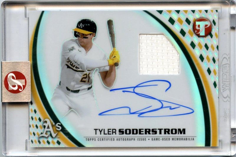 Tyler Soderstrom 2026 Topps Pristine Pieces Game Used Patch Auto-1