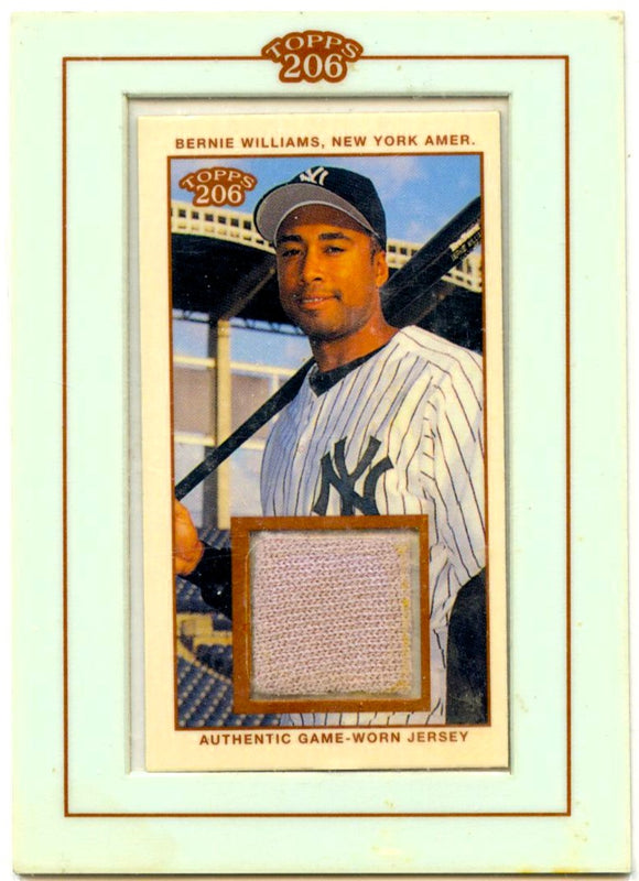 Bernie Williams 2002 Topps 206 Mini Framed Game Used Jersey Patch