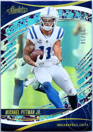 Michael Pittman Jr 2025 Panini Absolute Splash Spectrum SP 1/16