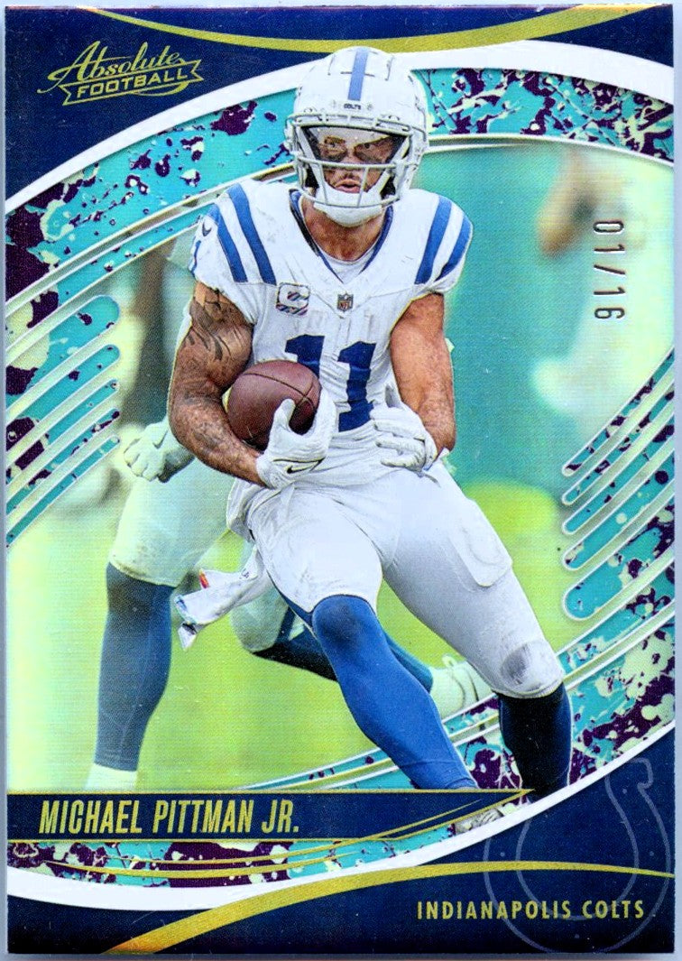 Michael Pittman Jr 2025 Panini Absolute Splash Spectrum SP 1/16