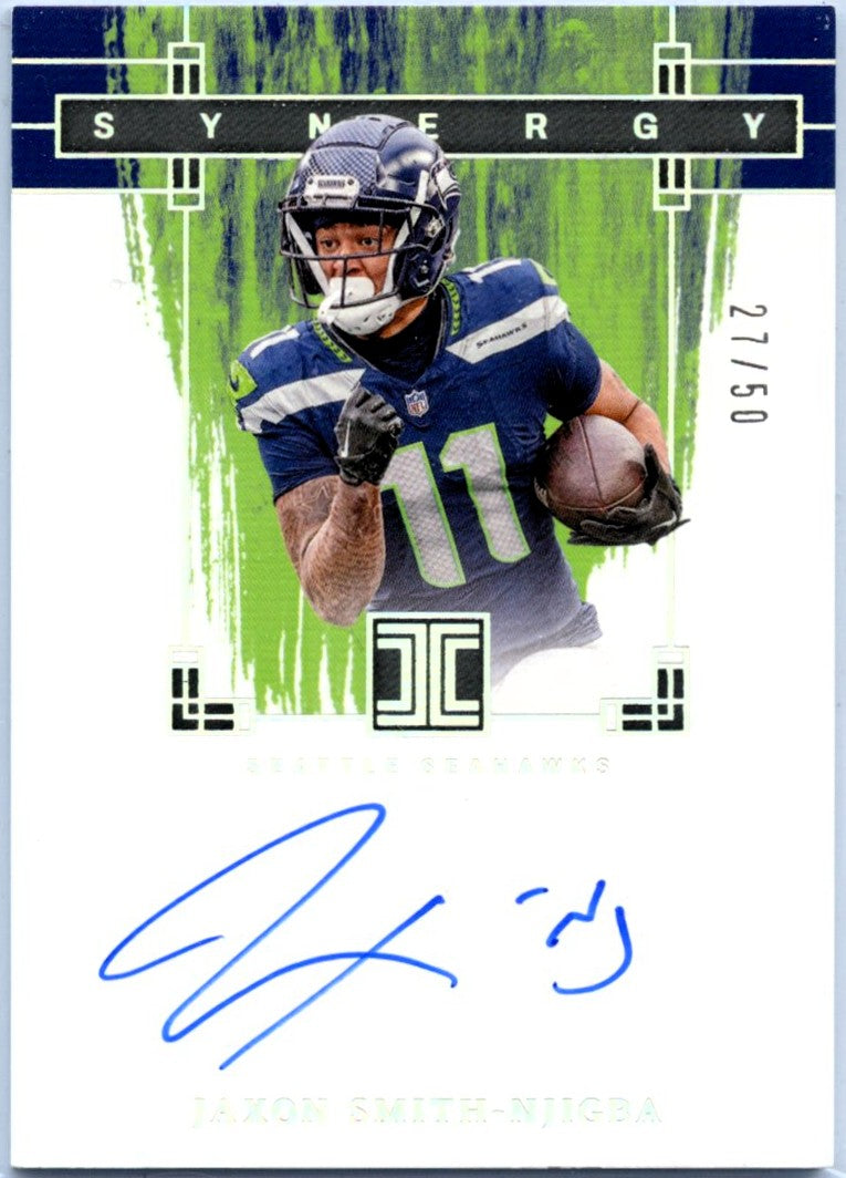 Jaxon Smith-Njigba 2024 Impeccable Synergy On Card Auto SP 27/50-1
