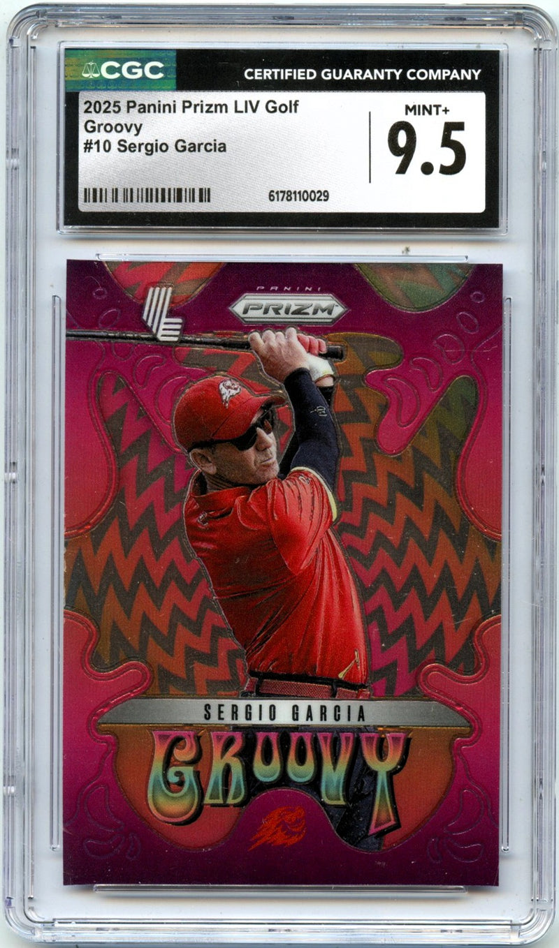 Sergio Garcia 2025 Panini Prizm Liv Golf Groovy #10 CGC 9.5-1