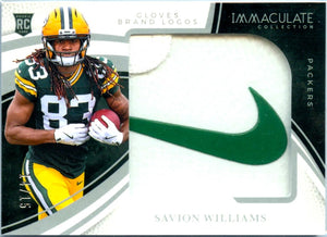 Savion Williams RC 2025 Immaculate Glove Nike Swoosh Rookie Patch SP 14/15