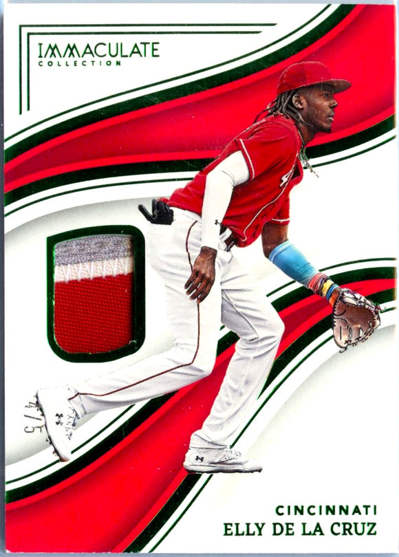 Product Elly De La Cruz RC 2023 Immaculate Green Rookie Patch SP 4/5 Link