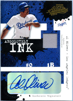 Al Oliver 2005 Playoff Absolute Absolutley Ink Game Used Patch Auto SP 28/50-1