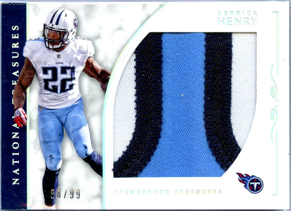 Product Derrick Henry RC 2016 National Treasures Silver Rookie Jumbo Patch SP 80/99 Link