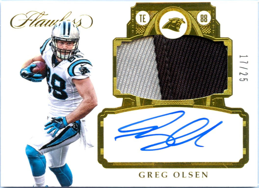 Greg Olsen 2017 Flawless Jersey Patch Auto SP 17/25-1