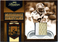 Joe Horn 2007 Playoff Prestige Gridiron Heritage Game Used Patch SP 30/50-1
