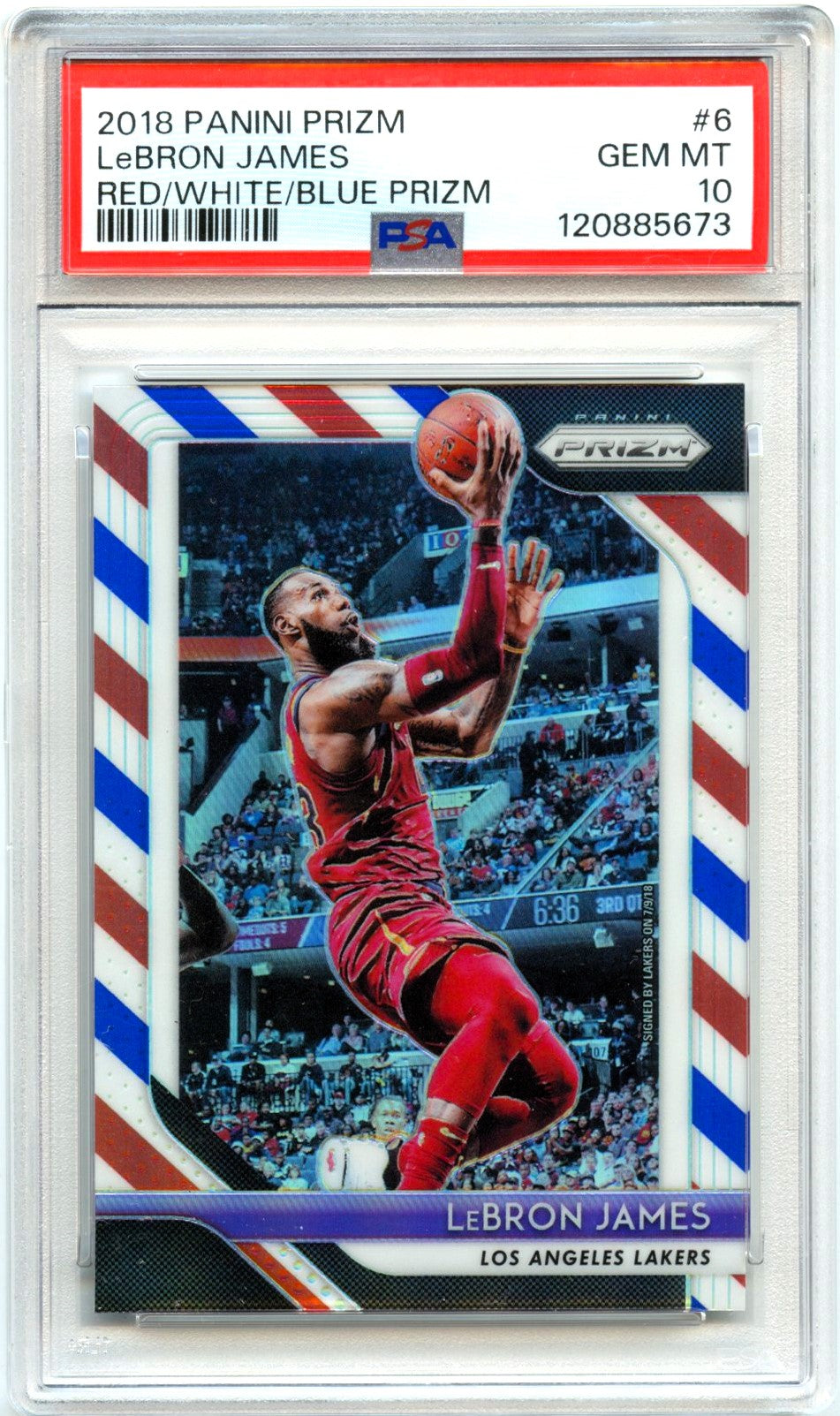 その他 Prizm Lebron James Red White Blue 2017 Panini Prizm Red White Blue LeBron James #191 PSA 10 GEM MINT