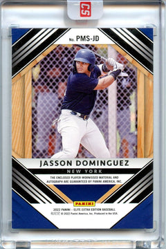 Jasson Dominguez RC 2022 Donruss Elite Prospect Materials Rookie Patch Auto-2