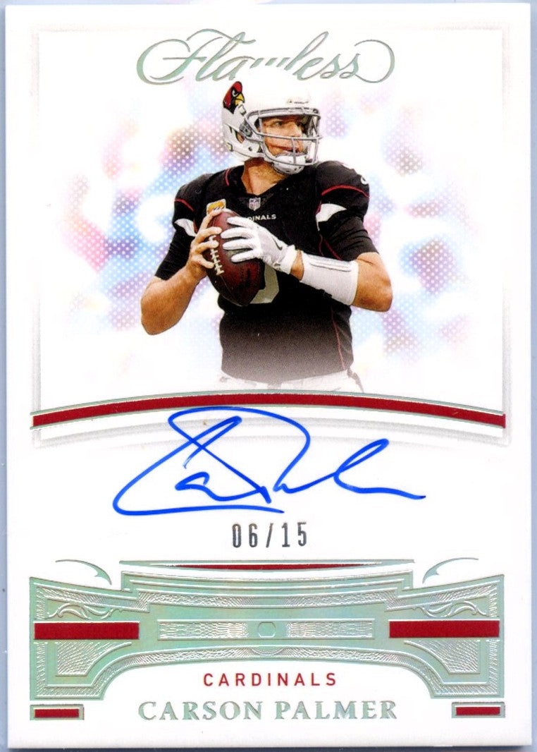 Carson Palmer 2021 Flawless Holo Silver On Card Auto SP 6/15