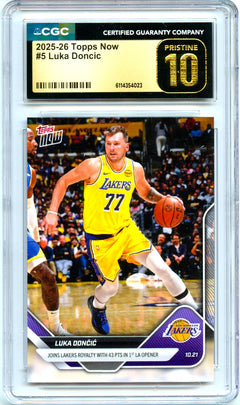 Luka Doncic 2025-26 Topps Now #5 CGC 10 Pristine-1
