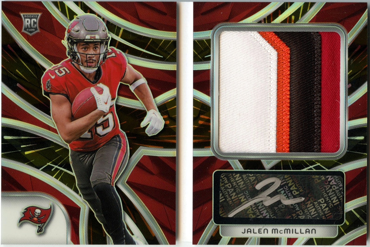 Jalen Mcmillan RC 2024 Panini Spectra Hyper Rookie Genesis Booklet Patch Auto SP 33/40