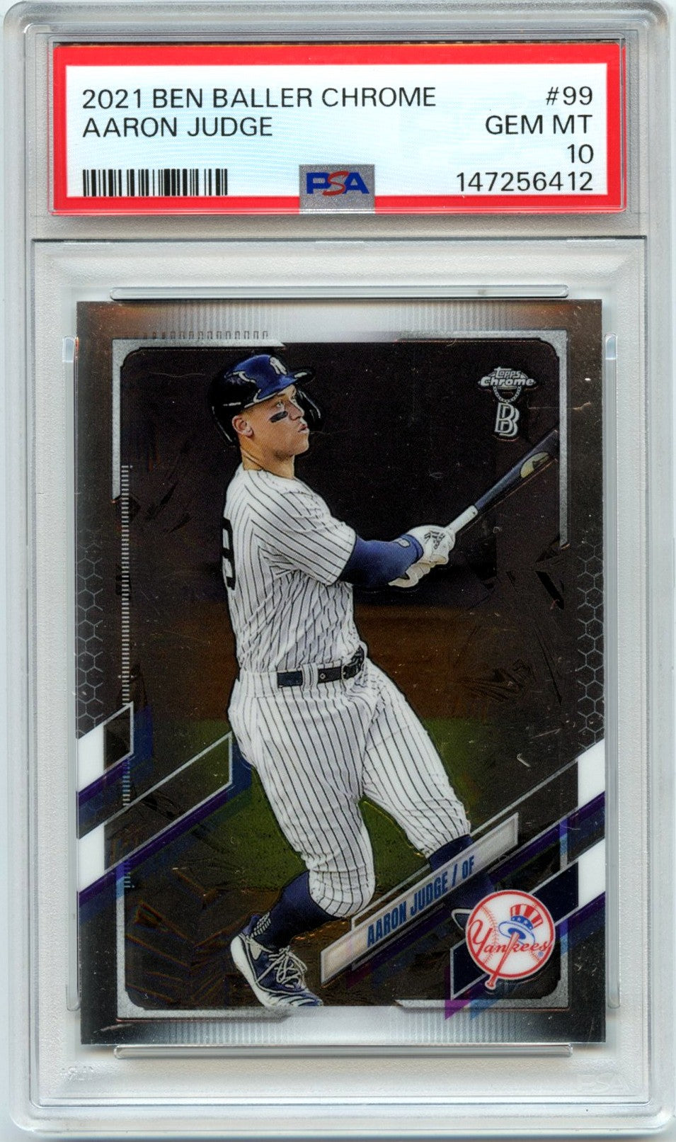 Aaron Judge 2021 Topps Chrome Ben Baller #99 PSA 10