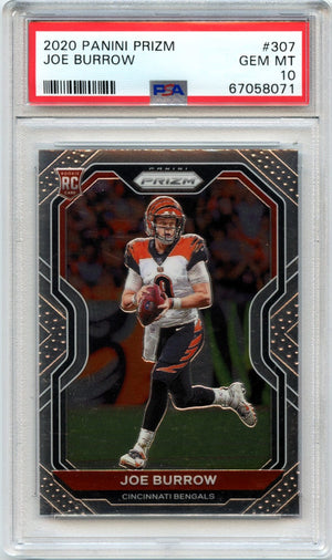 Joe Burrow RC 2020 Panini Prizm Rookie #307 PSA 10