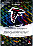 Michael Penix Jr RC 2024 Panini Zenith Blue Rookie Patch Auto SP 2/25