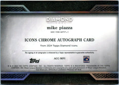 Mike Piazza 2024 Topps Diamond Icons Chrome Silver Auto SP 23/25-2