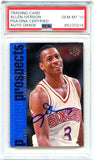 Allen Iverson RC 1996-97 UD Sp Top Prospects In Person Auto Rookie PSA 10 Authentic