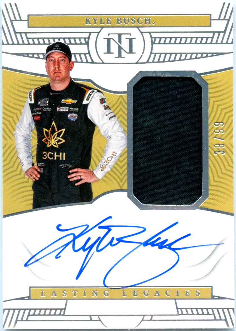Kyle Busch 2023 National Treasures Lasting Legacies Patch Auto SP 39/99-1