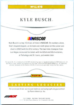 Kyle Busch 2023 National Treasures Lasting Legacies Patch Auto SP 39/99-2