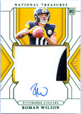 Roman Wilson RC 2024 National Treasures Green Rookie Patch Auto SP 9/10