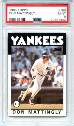 Don Mattingly 1986 Topps Baseball #180 PSA 9-1