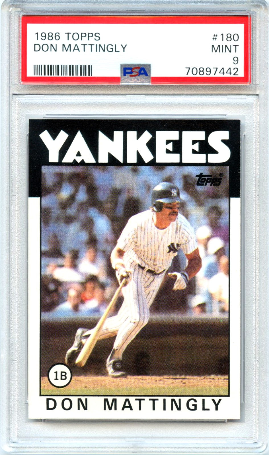 Don Mattingly 1986 Topps Baseball #180 PSA 9