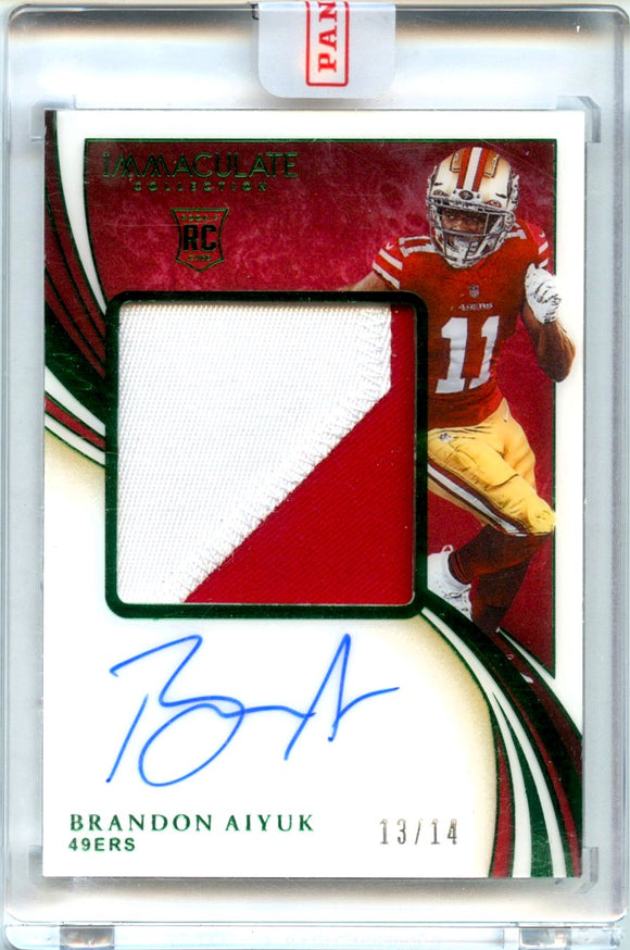 Product Brandon Aiyuk RC 2020 Immaculate Green Rookie Patch Auto SP 13/14 Link