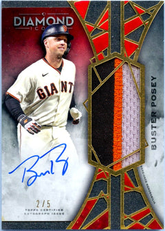 Buster Posey 2022 Topps Diamond Icons Red Jersey Patch Auto SP 2/5-1