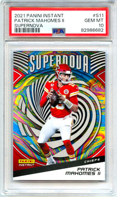 Patrick Mahomes II 2021 Panini Instant Supernova SP /3357 PSA 10-1