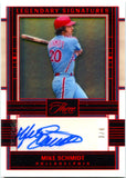 Mike Schmidt 2024 Panini Three And Two Red Legendary Auto SP 3/6