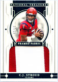 Cj Stroud RC 2023 National Treasures Silver Framed Fabric Rookie Patch SP 17/25