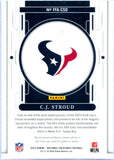 Cj Stroud RC 2023 National Treasures Silver Framed Fabric Rookie Patch SP 17/25