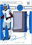 Jameson Williams RC 2022 National Treasures Rookie Patch Auto SP 31/99