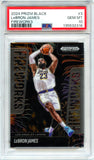 Lebron James 2024-25 Panini Prizm Black Fireworks #3 PSA 10