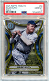 Babe Ruth 2025 Topps Tribute Gold SP 55/75 PSA 10