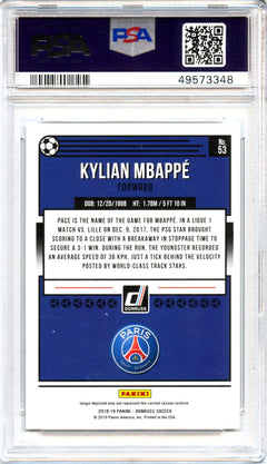 Kylian Mbappe 2018 Donruss Soccer #53 PSA 10-2