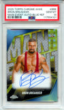 Bron Breakker 2025 Topps Chrome WWE Blue Main Event Auto SP 20/150 PSA 10