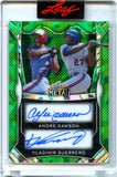 Andre Dawson Vladimir Guerrero Sr 2025 Leaf Metal Green Crystal Ice Dual Auto SP 1/1