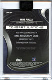Mike Piazza 2022 Topps Chrome Black Orange Auto SP 17/25