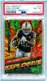 Josh Jacobs 2021 Panini Absolute Green Explosive SP 1/1 PSA 8