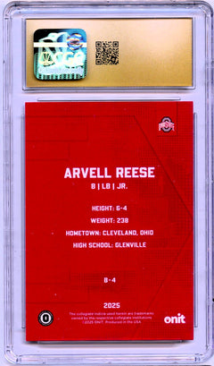 Arvell Reese RC 2025 Onit Ohio State Buckeyes Rookie CGC 10 Pristine-2